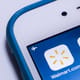 Walmart & Amazon, two big giants of US retail industry, on an iPhone.