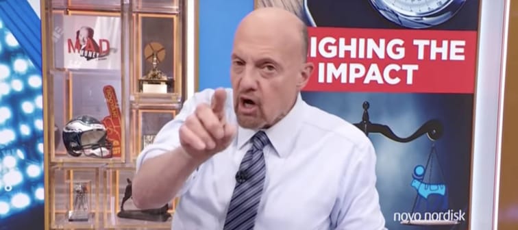 Screenshot of Jim Cramer during an episode of Mad Money.