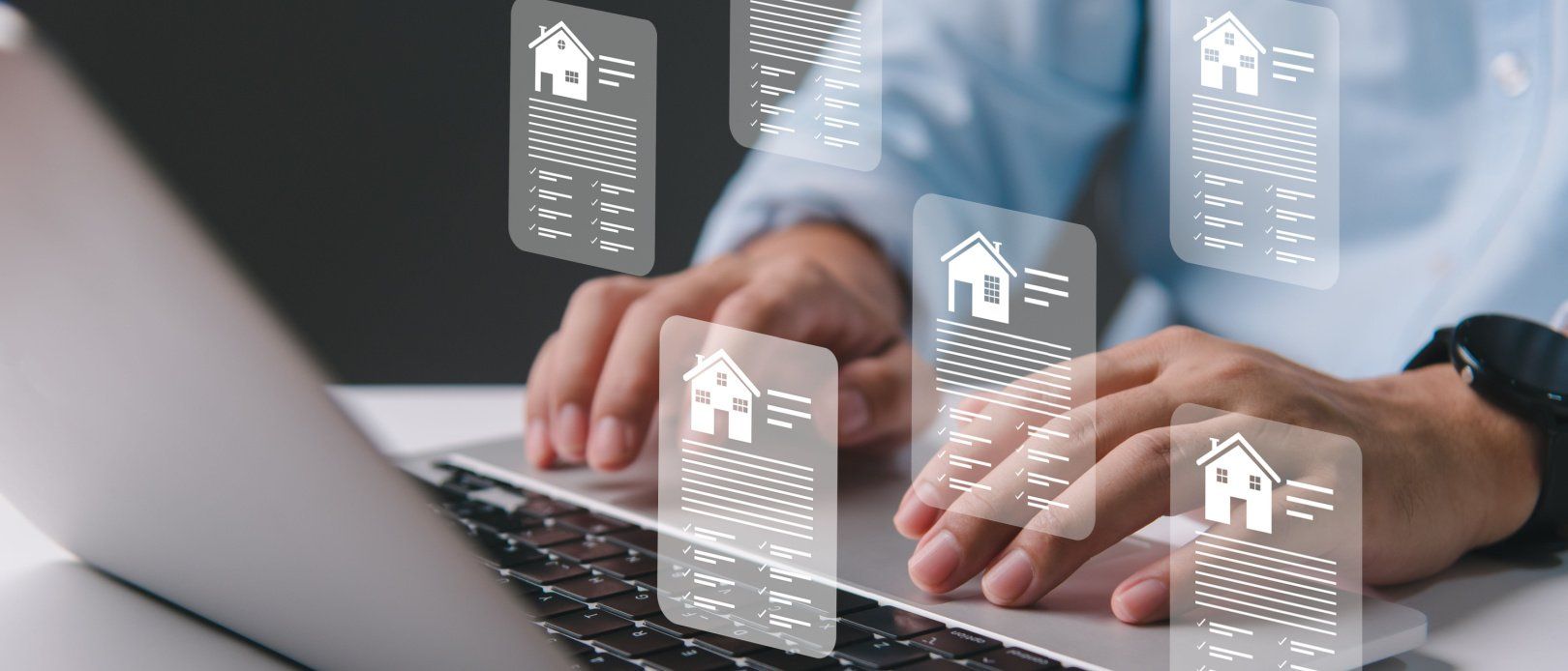 Buy and sell houses and real estate online on a virtual screen