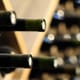 Wine bottles stored in cellar