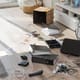 Photo of disheveled property after a home burglary.